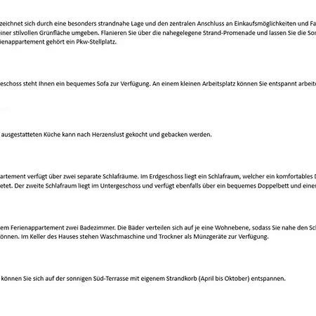 Duenenblick I - Duenenstr 5, App 1 Appartamento